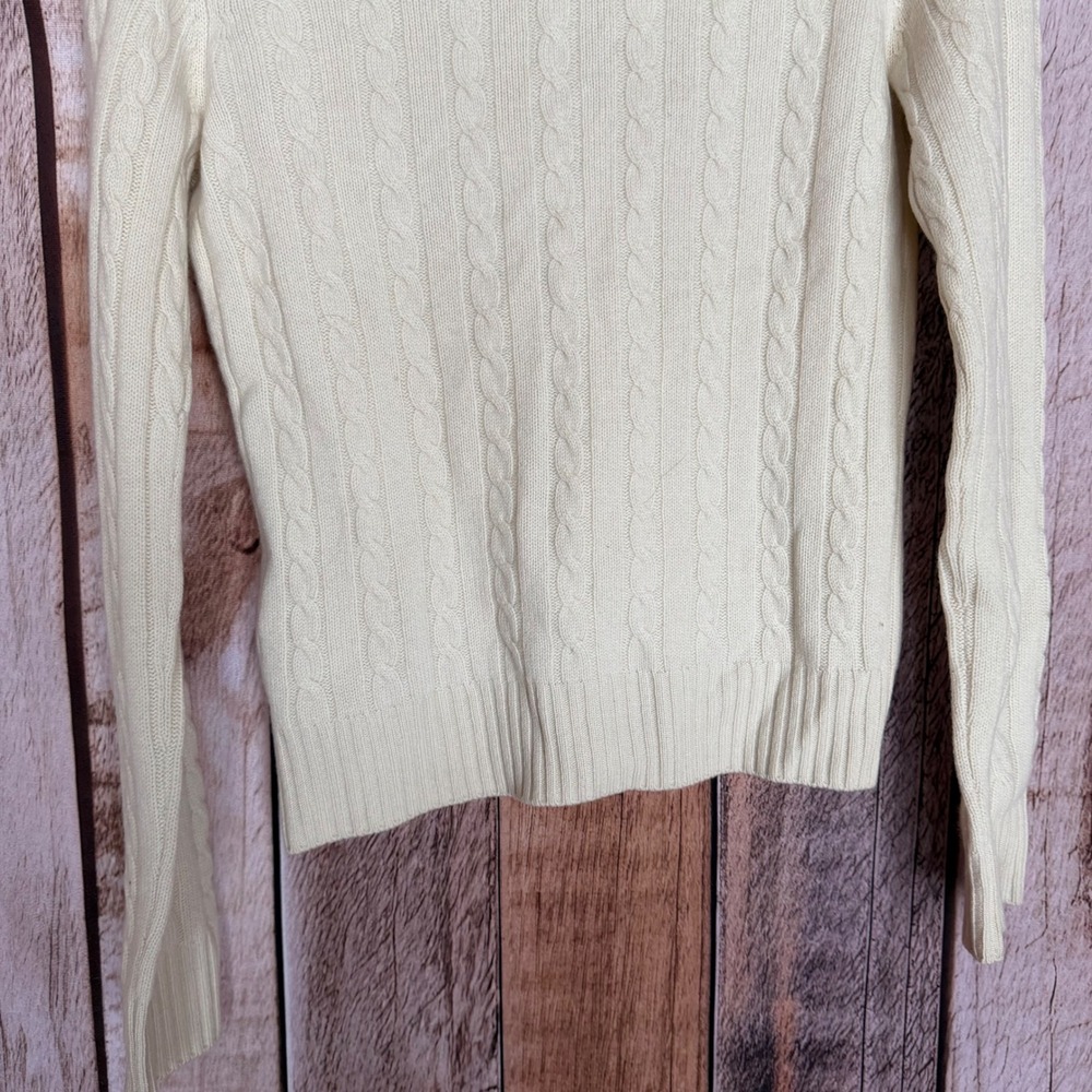 Lilly Pulitzer Sweater Cable Knit Cashmere Preppy Cozy Classic Cottage Small - Picture 6 of 9